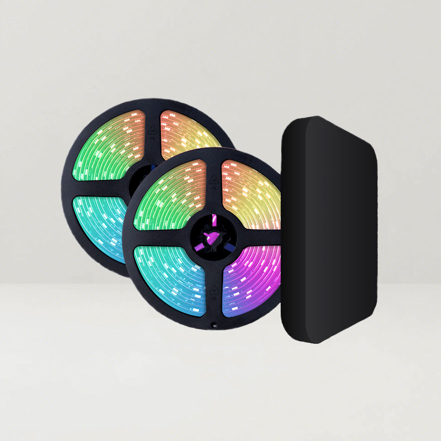 Moes.az ağıllı ev sistemləri-RGB işıqlı çoxrəngli parlaqlığı tənzimlənəbilən CCT LED zolaq + HDMI